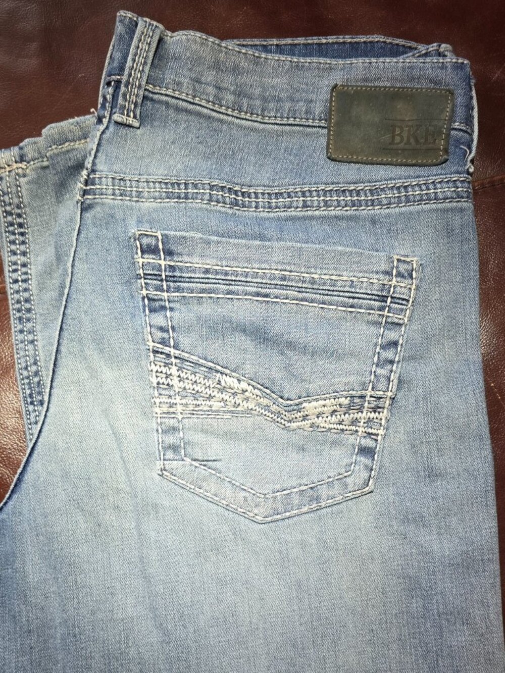 BKE MENS JEANS SETH 38x32 (38R) LIGHT BLUE WASH (#11)